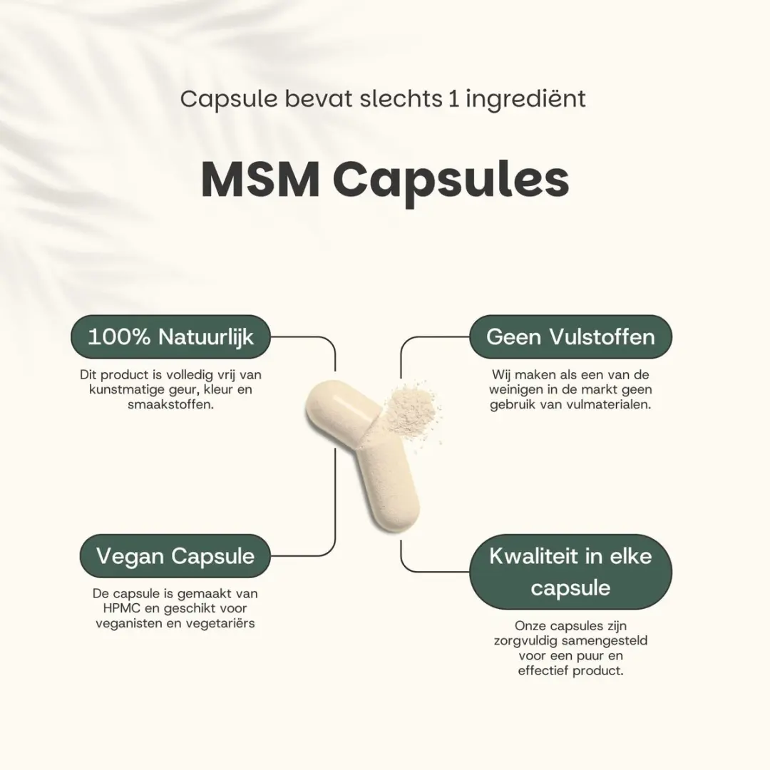 Cupplement MSM 2000mg Capsules - 60 Stuks - 40g
