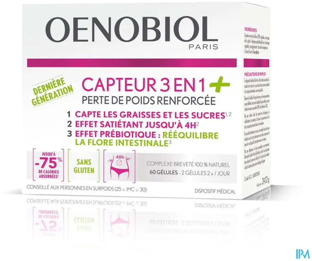 Oenobiol Binder 3in1 Afslankpillen 60 Capsules