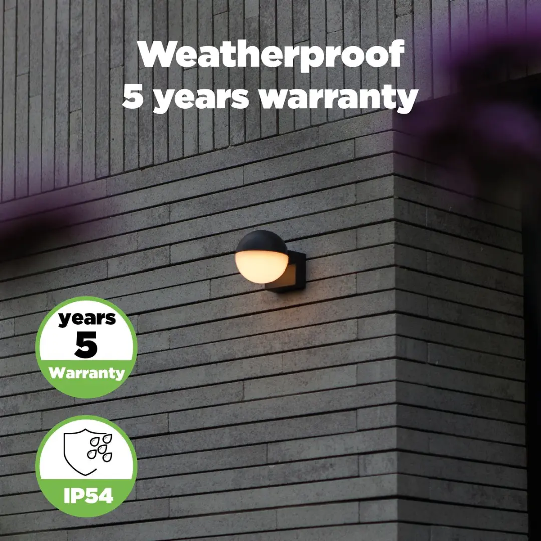 Lutec Looma LED Wandlamp Buiten 800Lm 3000K - Antraciet - afbeelding 6 van 6