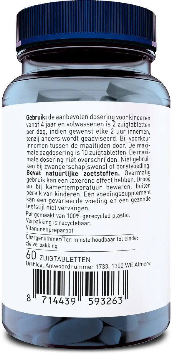 Orthica Kwartelei Kauwtabletten - 60 Stuks