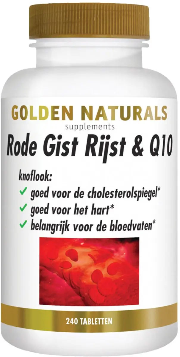 Golden Naturals Rode Gist Rijst & Q10 240 Vegan Tabletten