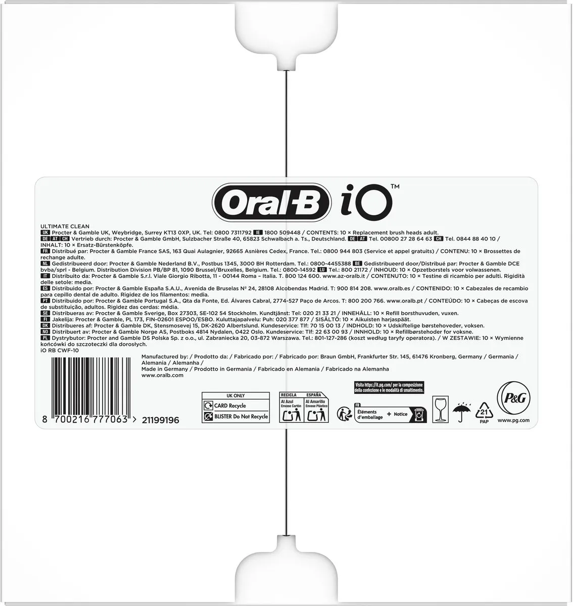 Oral-B iO CrissCross Opzetborstels 10 Stuks - afbeelding 6 van 6