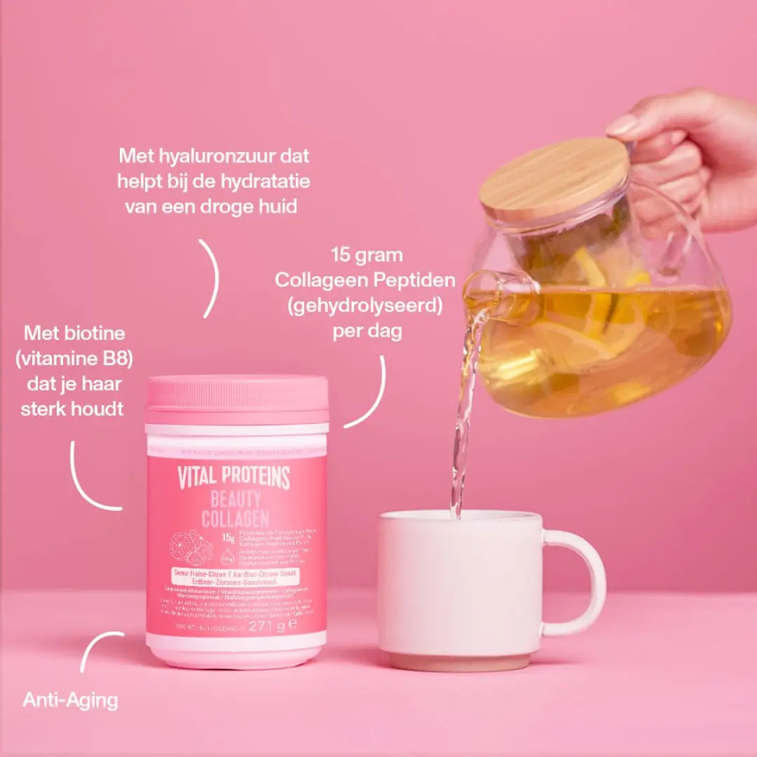 Vital Proteins Beauty Collageen Peptiden 271g - Aardbei-Citroen