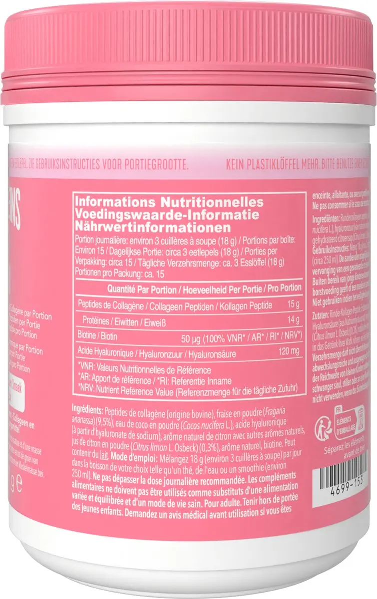 Vital Proteins Beauty Collageen Peptiden 271g - Aardbei-Citroen
