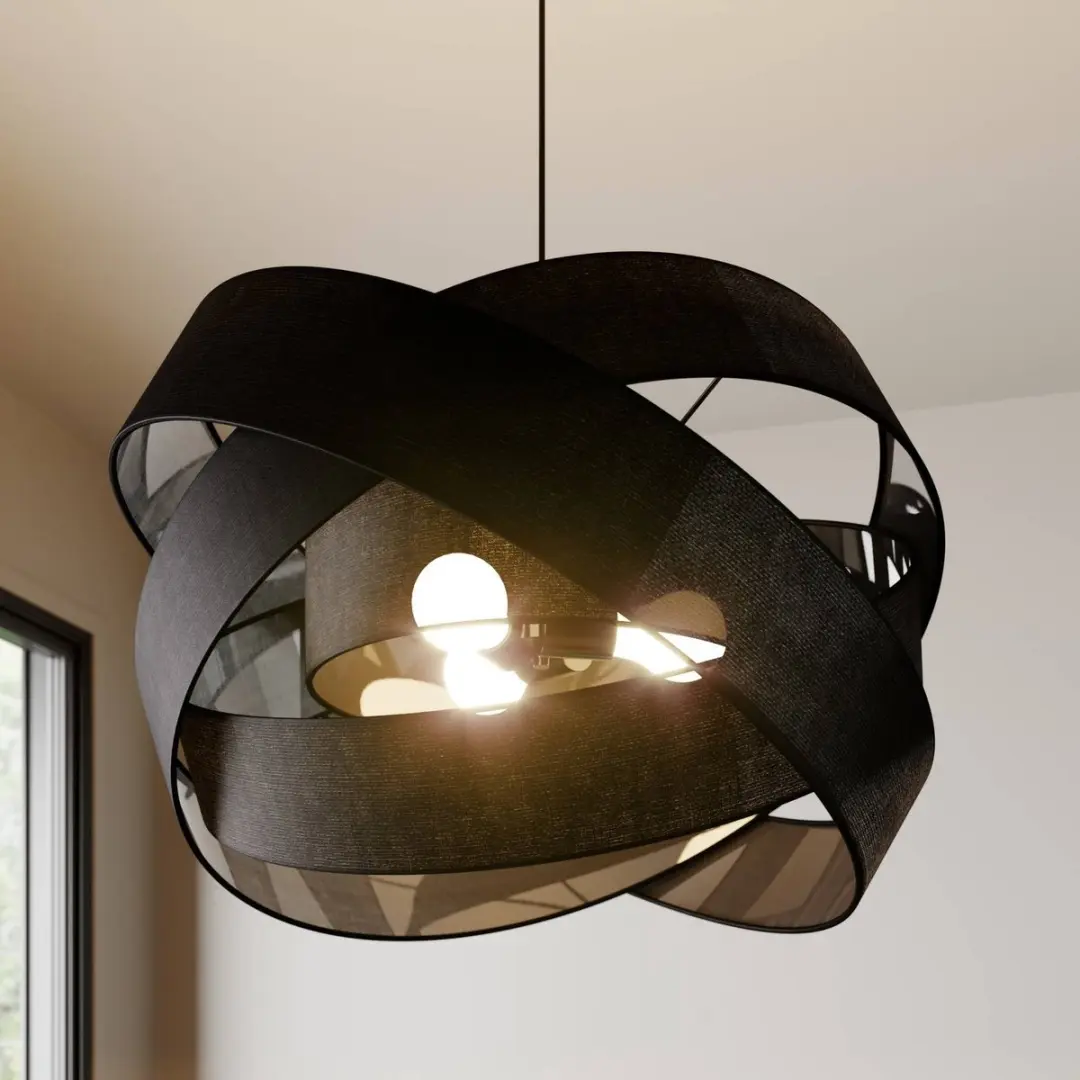 Lindby Hanglamp 3-lichts E27 - Zwart