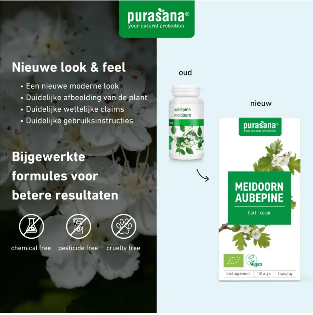 Purasana Bio Meidoorn 355mg - 120 Vcaps