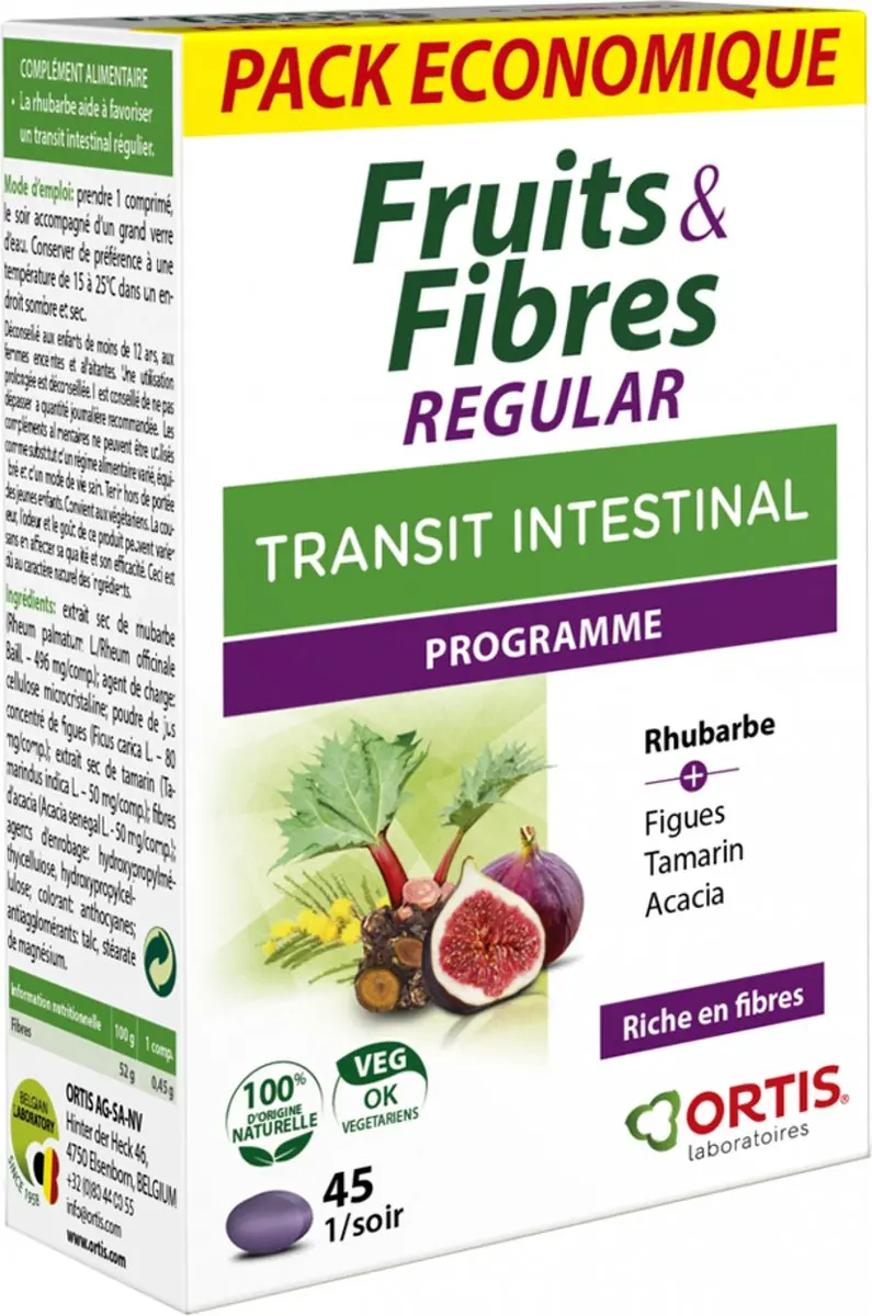 Ortis Fruit & Vezels Regular 45 Tabletten