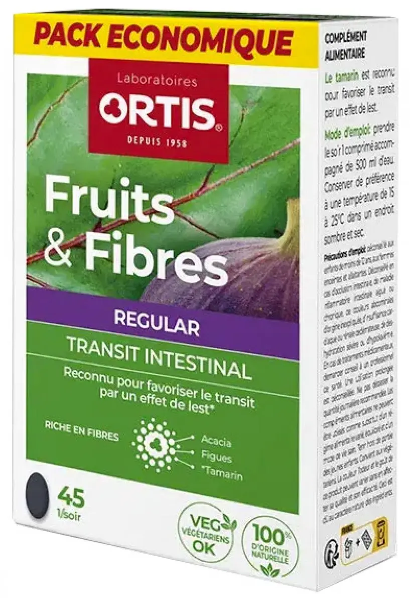 Ortis Fruit & Vezels Regular 45 Tabletten