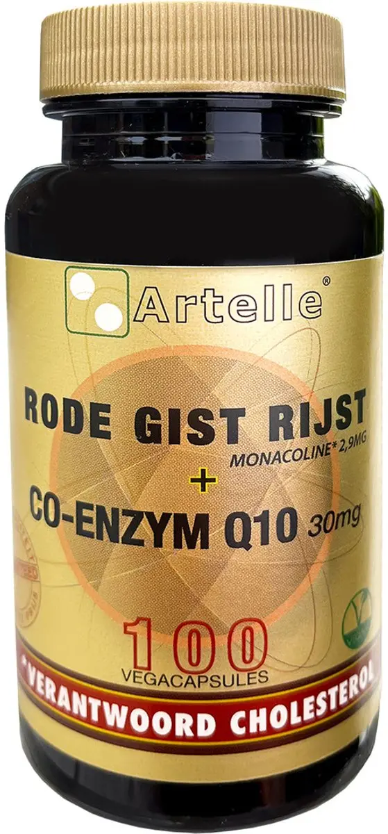 Artelle Rode Gist Rijst 100mg + Q10 30mg - 100 Vegetarische Capsules