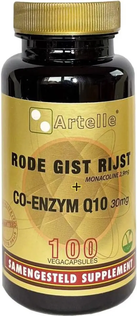 Artelle Rode Gist Rijst 100mg + Q10 30mg - 100 Vegetarische Capsules