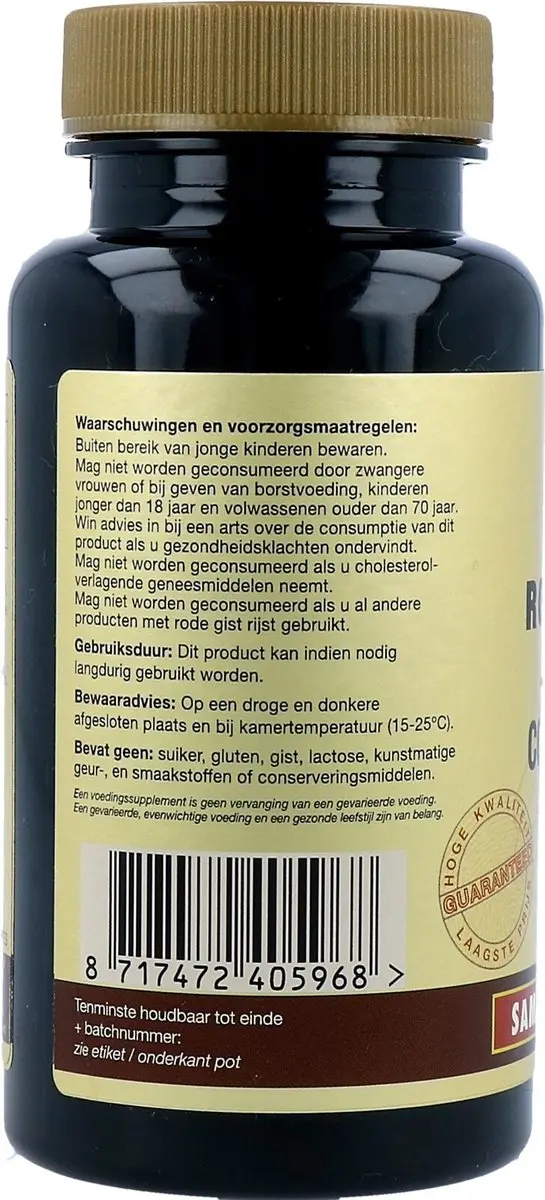 Artelle Rode Gist Rijst 100mg + Q10 30mg - 100 Vegetarische Capsules