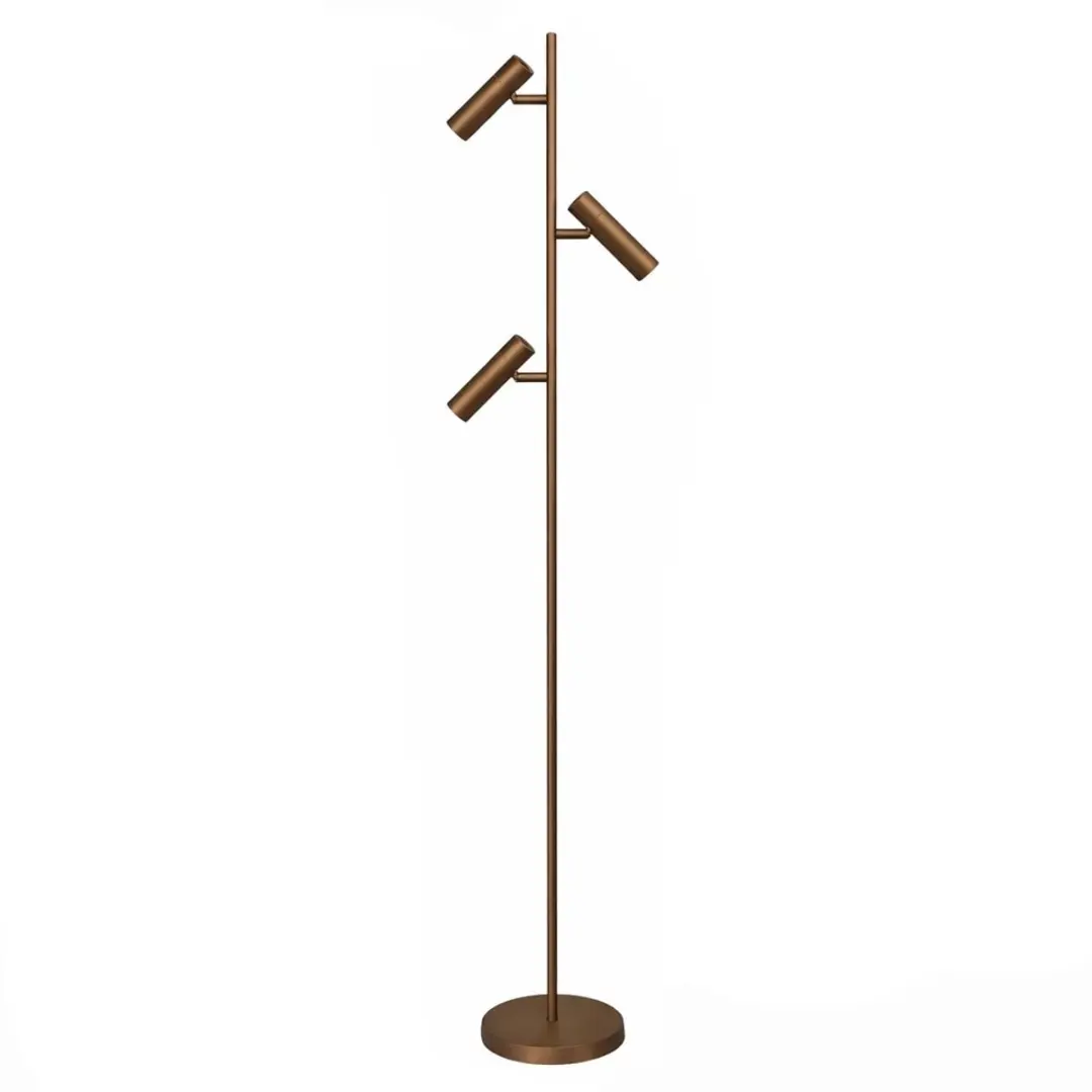 Freelight Undici Vloerlamp 3x10W - 165cm Brons