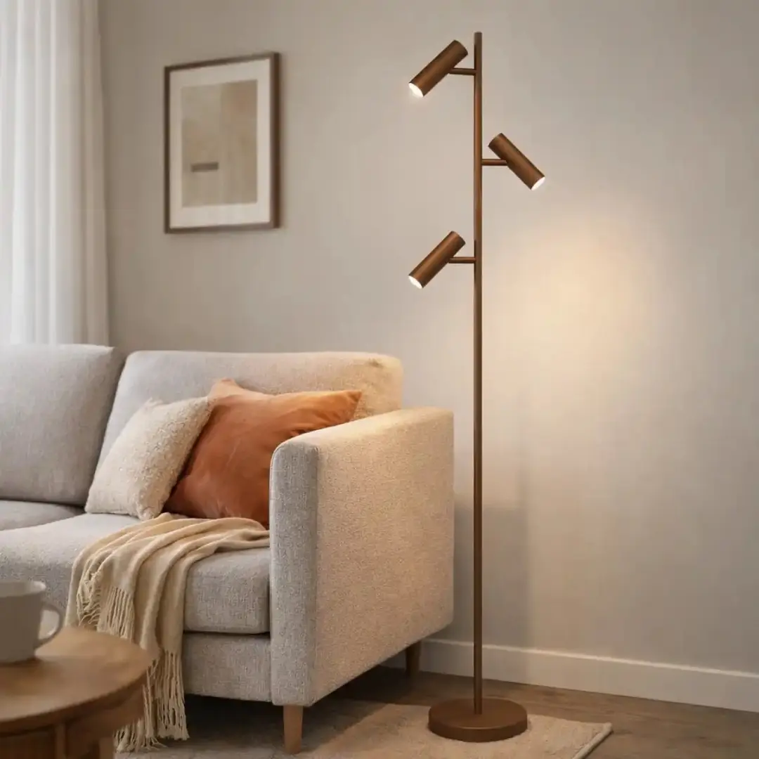Freelight Undici Vloerlamp 3x10W - 165cm Brons