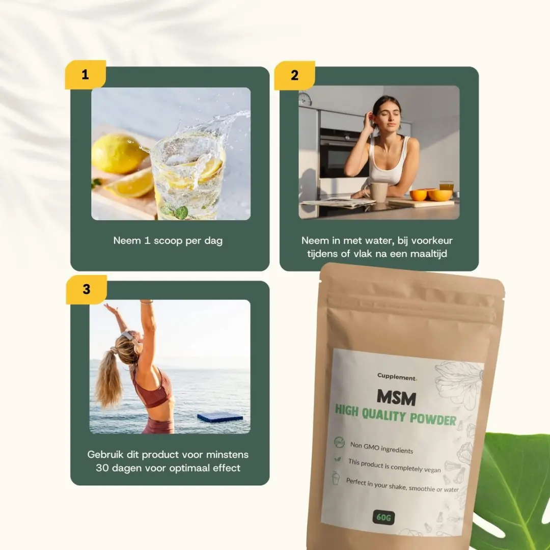 Cupplement Pure MSM Poeder 60g - Huid & Haar