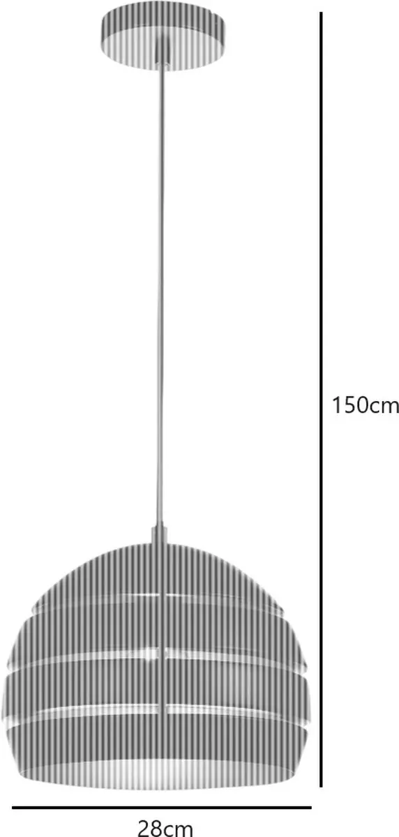 Freelight Hanglamp Djarin Ø28cm - Zwart/Goud