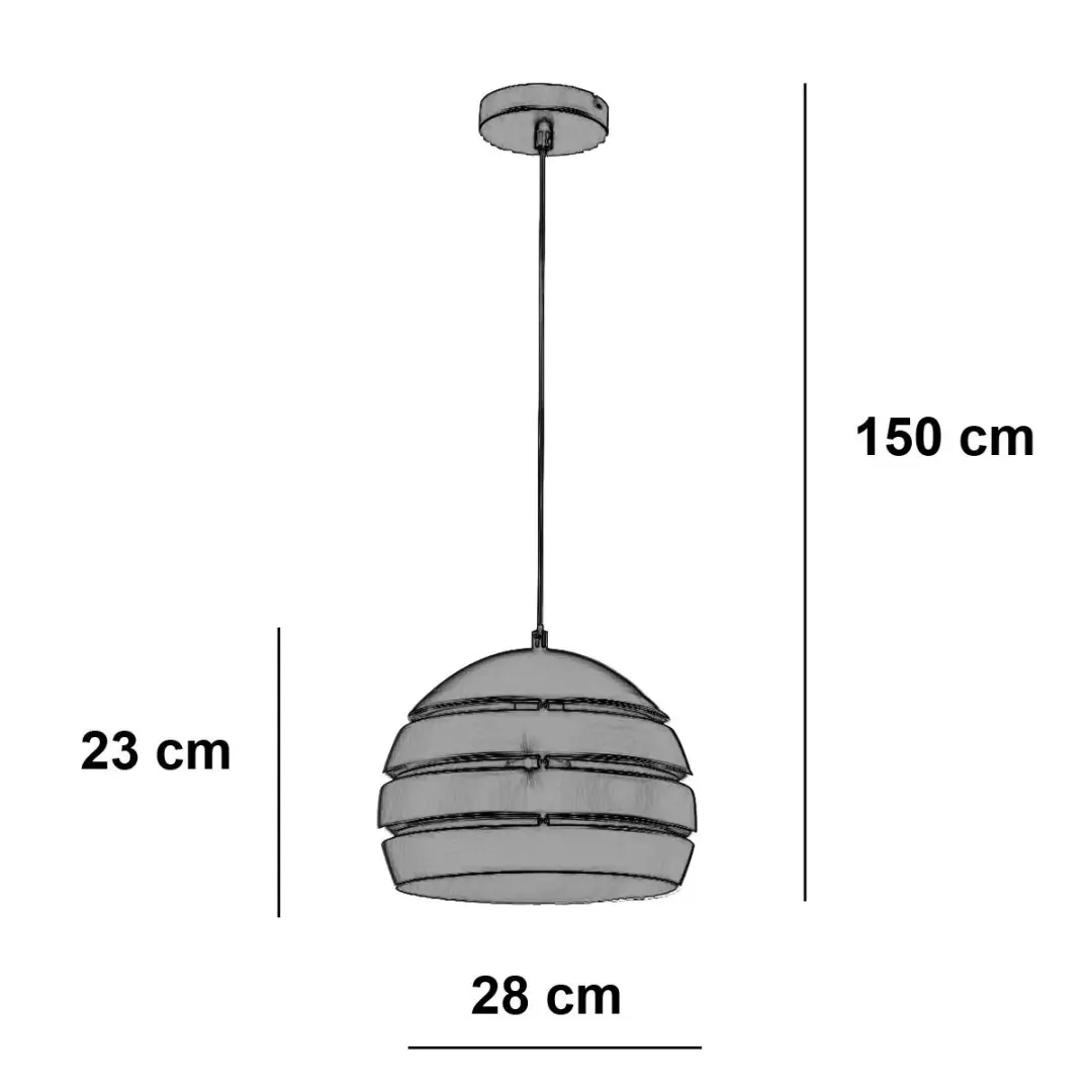Freelight Hanglamp Djarin Ø28cm - Zwart/Goud