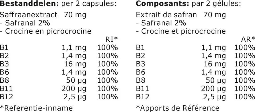 Fytostar Saffratonine Voedingssupplement 30 Capsules - 30mg
