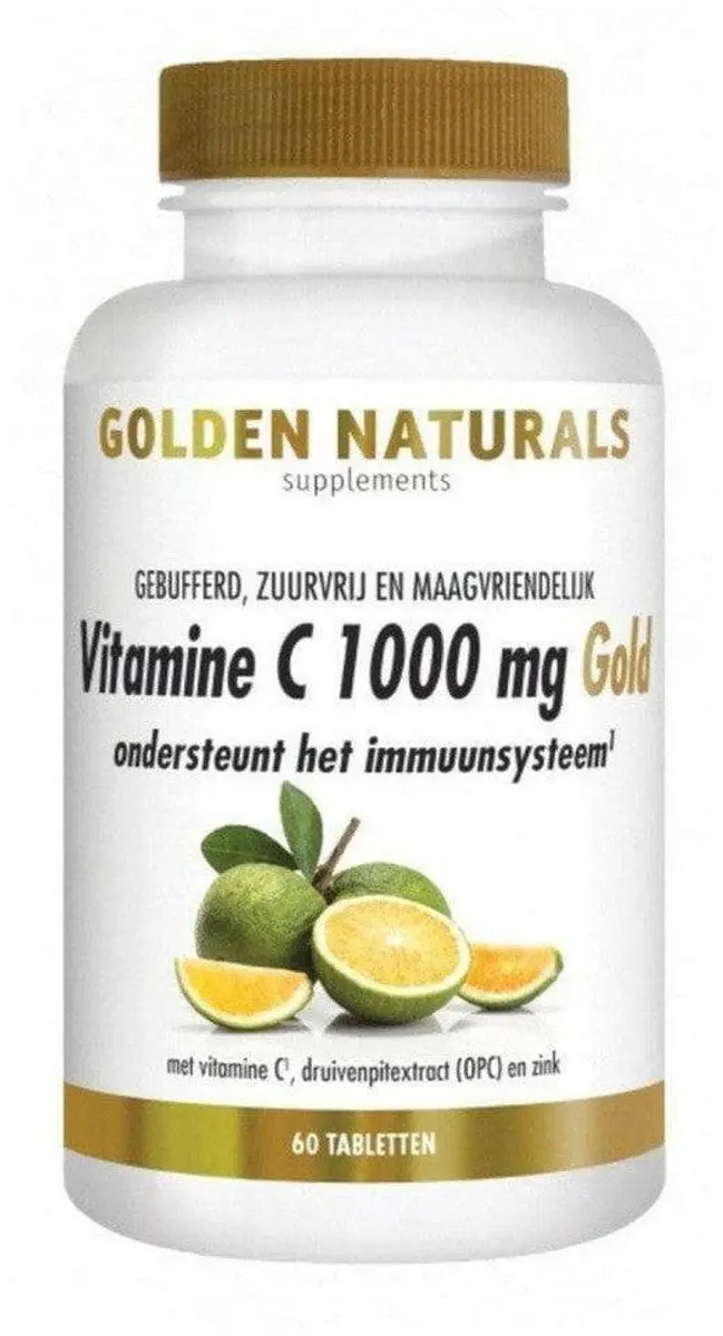 Golden Naturals Vitamine C 1000mg Gold 180 Veganistische Tabletten