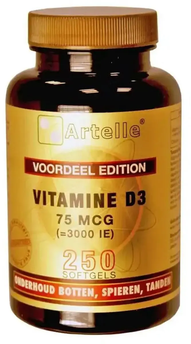 Artelle Vitamine D3 75 Mcg 365Dag - 250 Softgels