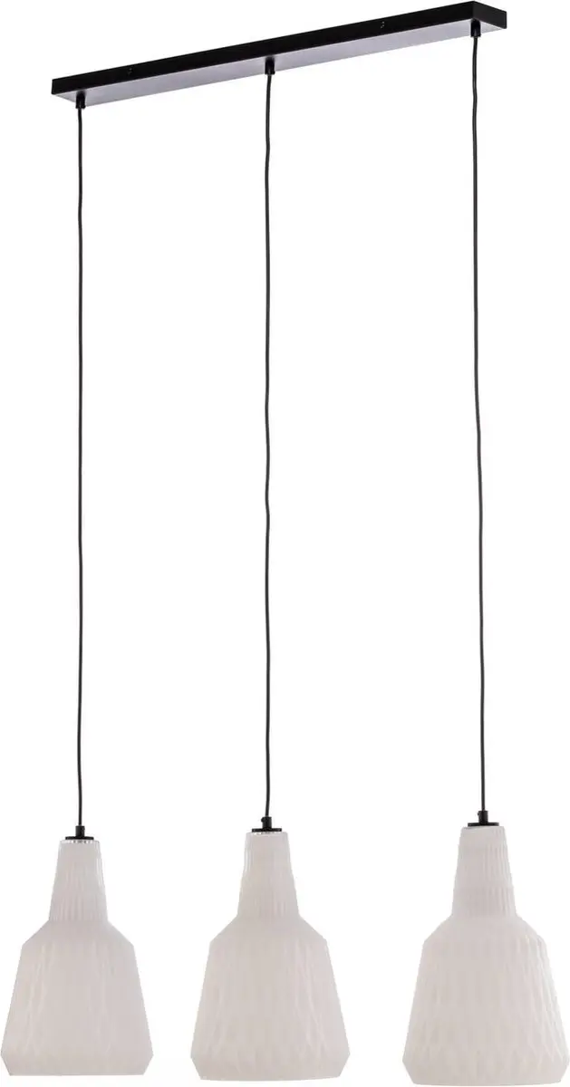 Lindby Hanglamp 3-lichts - Opaal Glas Metaal