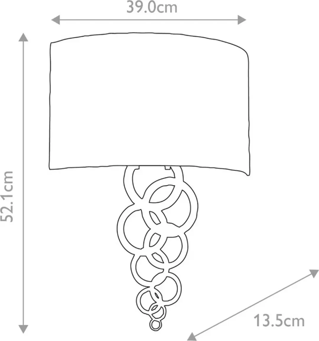Elstead Curtis LED Wandlamp 2x E27 - 60W - Aged Brass