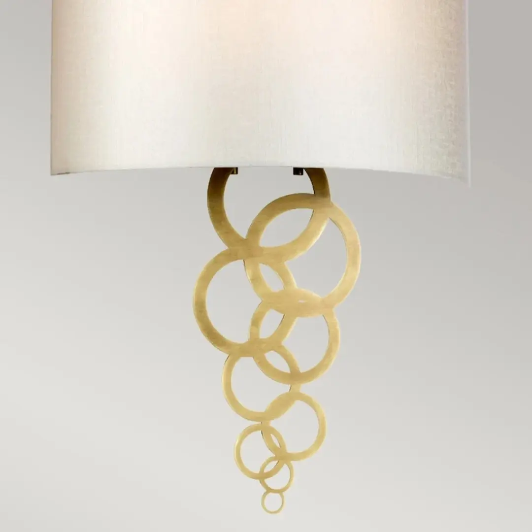 Elstead Curtis LED Wandlamp 2x E27 - 60W - Aged Brass