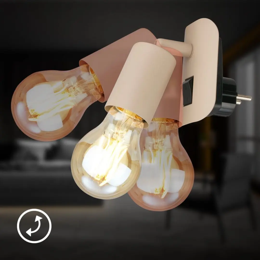 Briloner Batita Stekkerlamp E27 25W - Beige