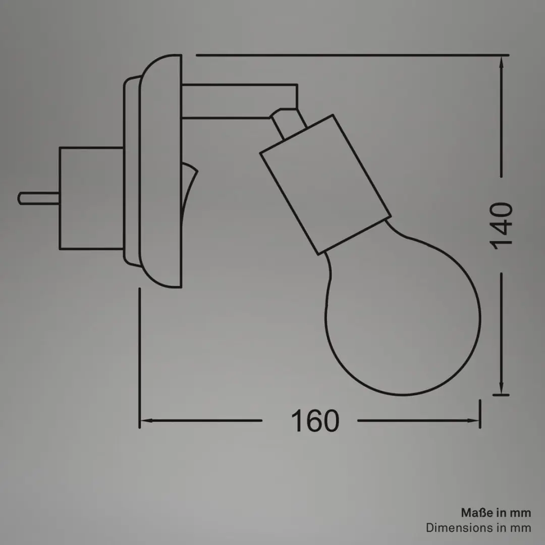 Briloner Batita Stekkerlamp E27 25W - Beige