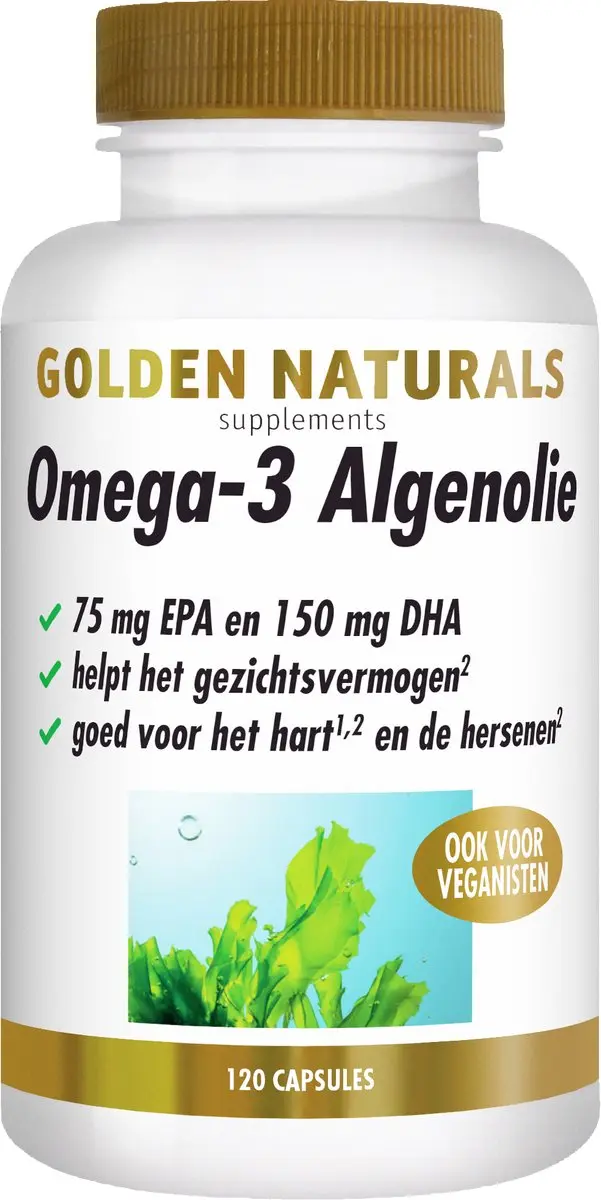 Golden Naturals Omega-3 Algenolie 120 Vegan Capsules