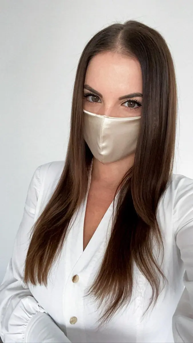 Beauty Pillow Satijnen Mondmasker Champagne - afbeelding 3 van 3