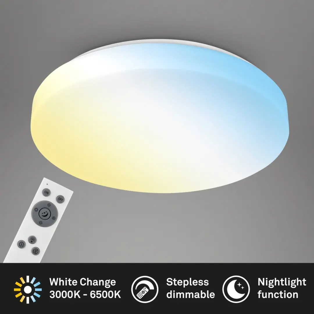 Briloner Rowny LED Badkamerverlichting 22W - Ø39cm Wit