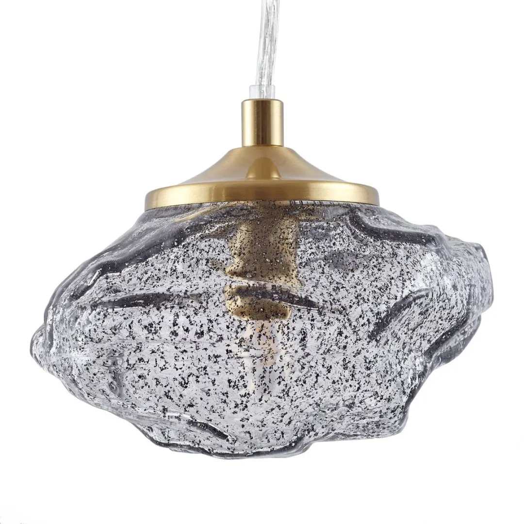 Lindby Hanglamp Glas 1 Licht G9 Zwart/Messing