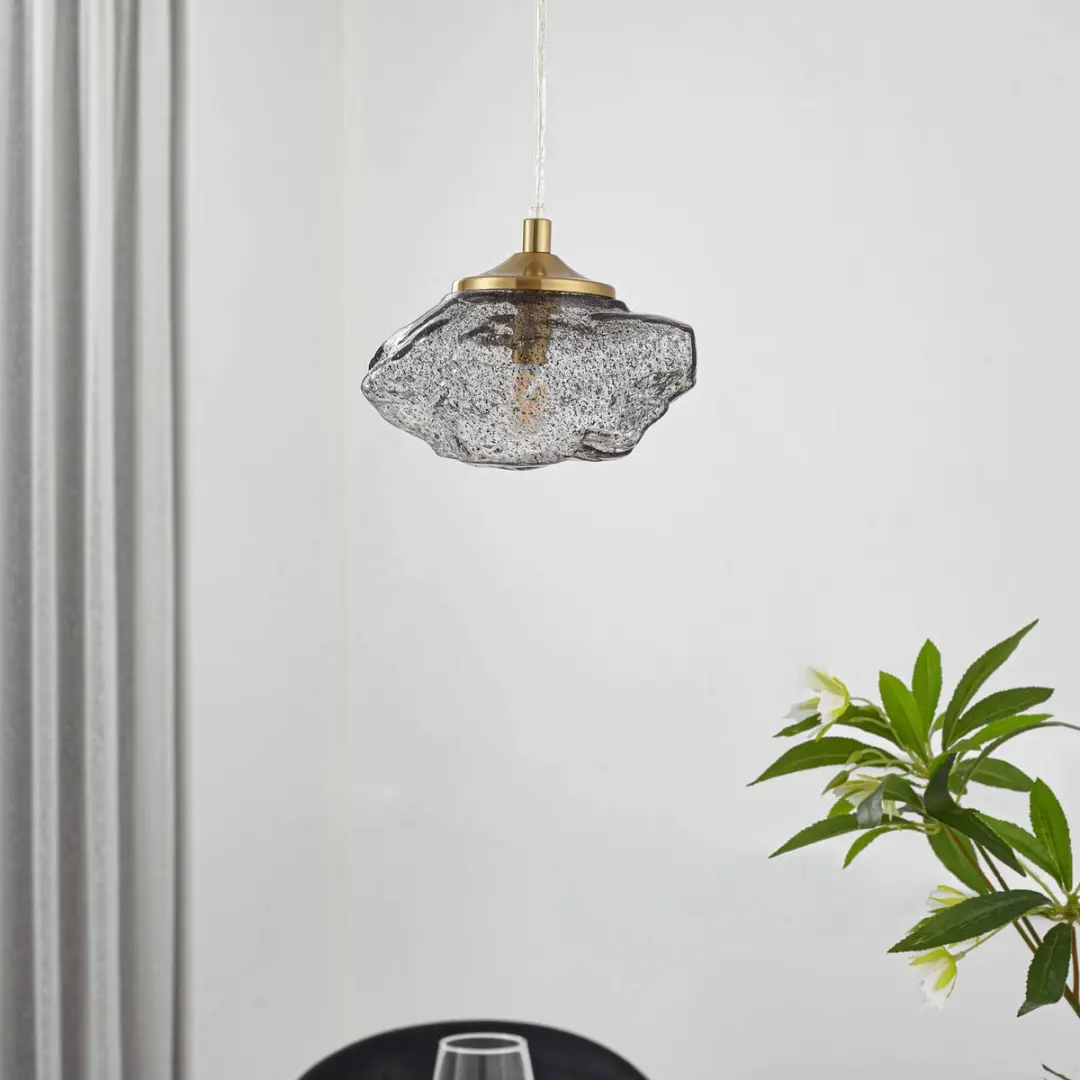 Lindby Hanglamp Glas 1 Licht G9 Zwart/Messing
