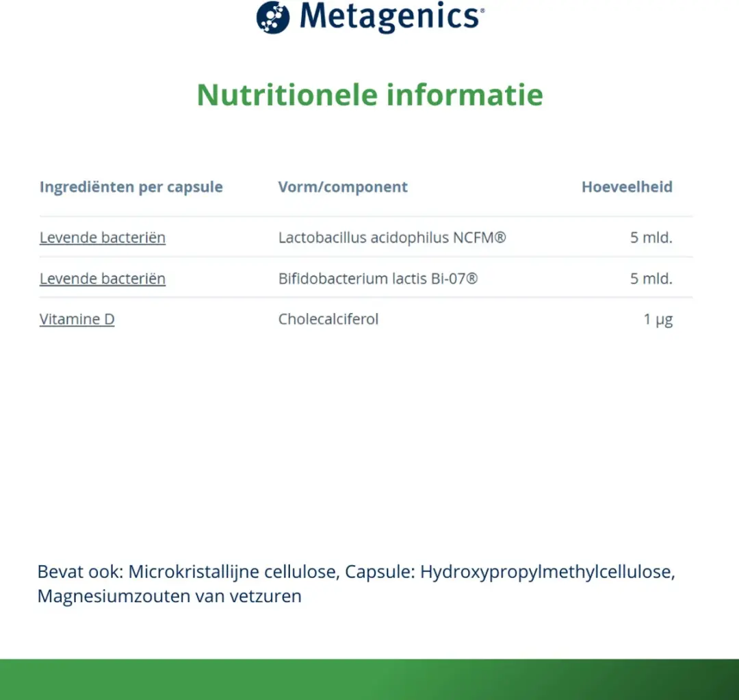 Metagenics Bactiol Junior 60 Capsules