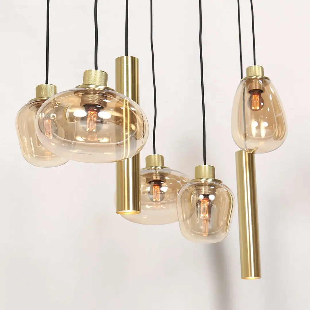 Steinhauer Hanglamp Reflexion 3797ME - 9 Lichtpunten - Goud