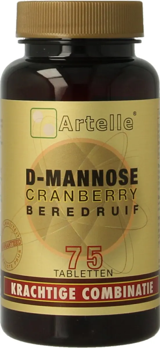 Artelle D-Mannose Cranberry Beredruif 75 Tabletten
