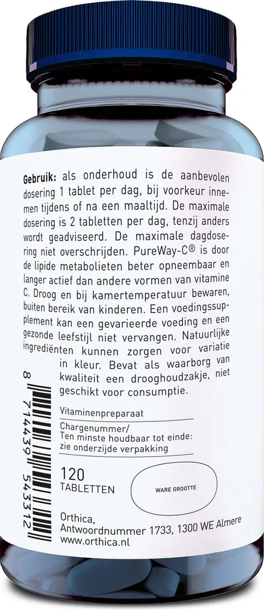 Orthica C-500 PureWay Vitamine C 120 Tabletten