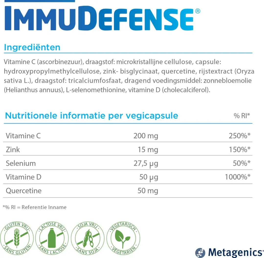 Metagenics ImmuDefense Capsules 90 Stuks - 60g