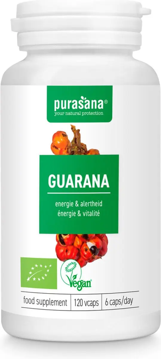 Purasana Bio Guarana Capsules 120 Stuks