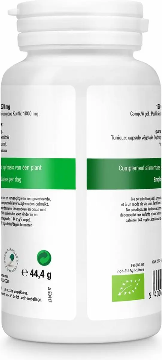 Purasana Bio Guarana Capsules 120 Stuks