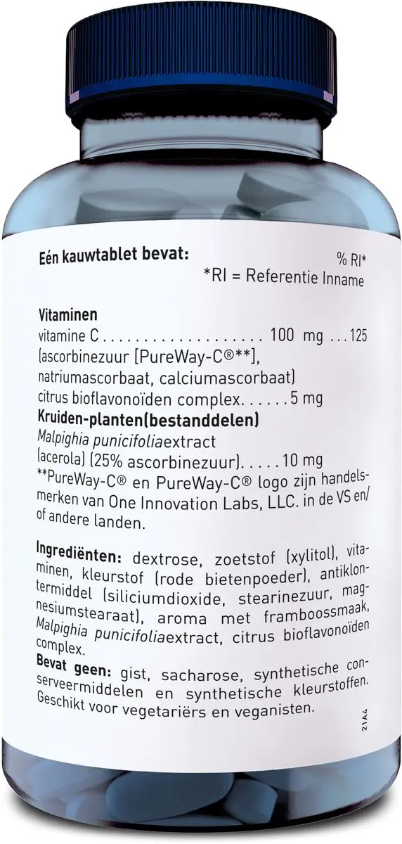 Orthica Dino C-100 PureWay Vitamine C Kauwtabletten - 90 Stuks