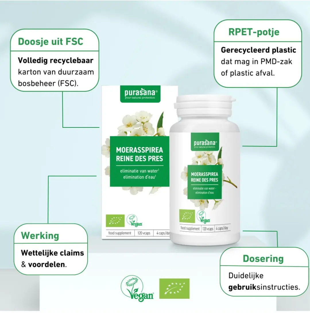 Purasana Bio Moerasspirea 275mg - 120 Capsules