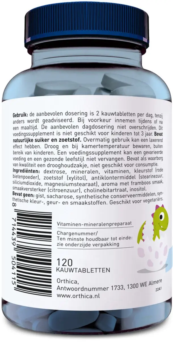 Orthica Dino Multi Kauwtabletten 240g - 2x120 Stuks