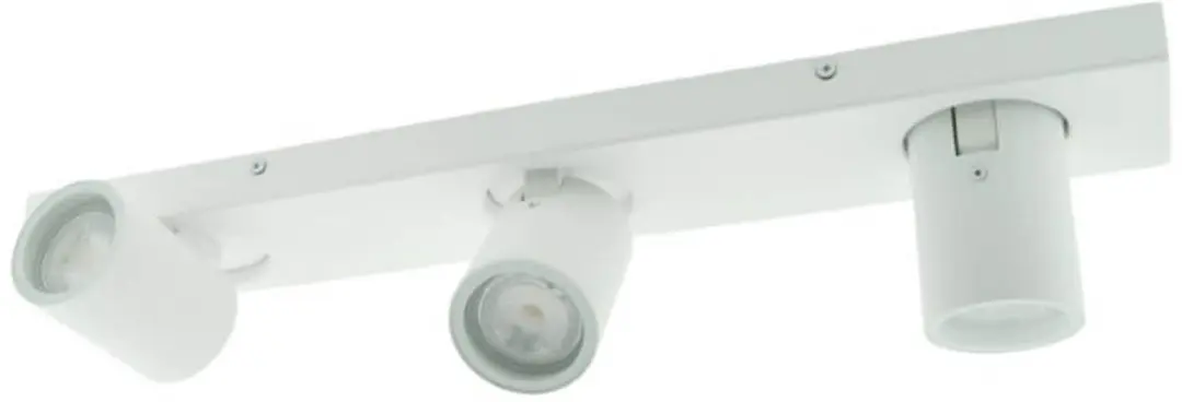 Searchlight Selena 3 Opbouwspots GU10 - Wit Metaal - IP44