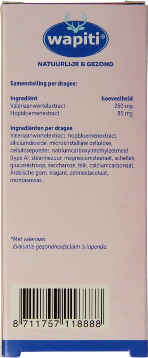 Wapiti Nachtrust Forte Dragees 10mg - 40 Stuks