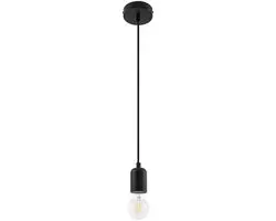 Lindby Hanglamp 1 Licht E27 - Zwart