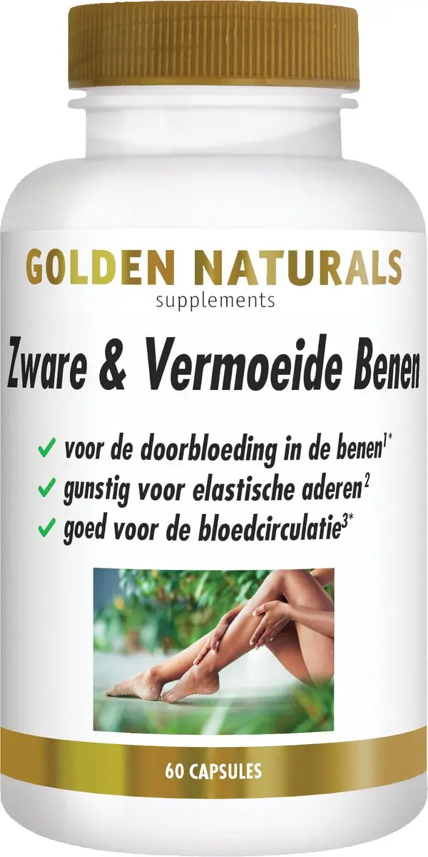 Golden Naturals Zware & Vermoeide Benen Vegan Capsules 60 Stuks