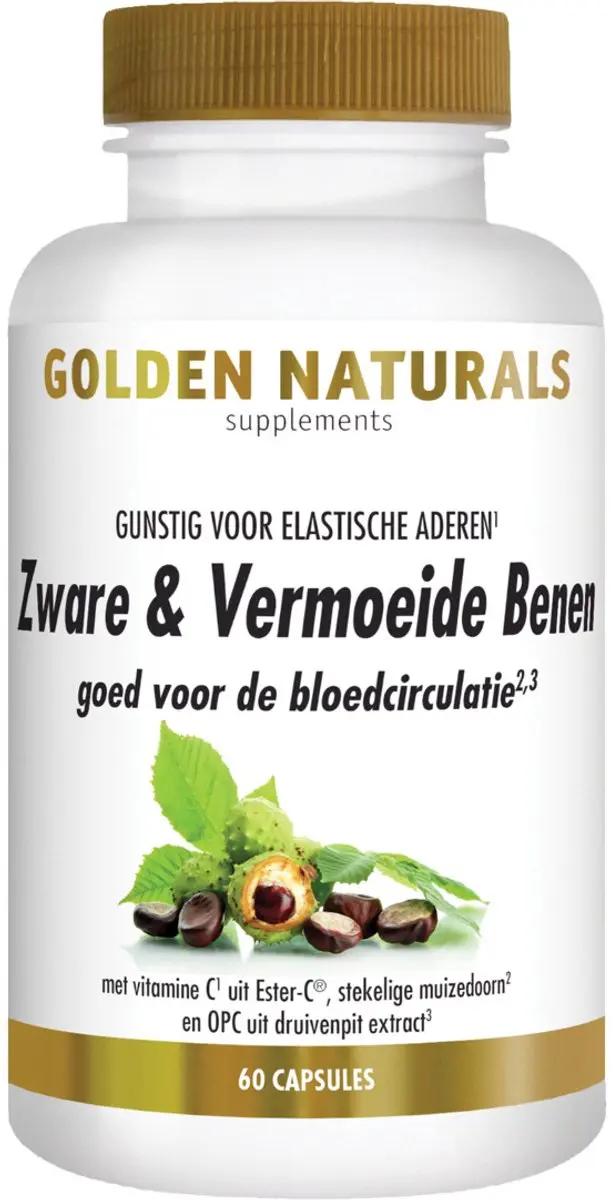 Golden Naturals Zware & Vermoeide Benen Vegan Capsules 60 Stuks