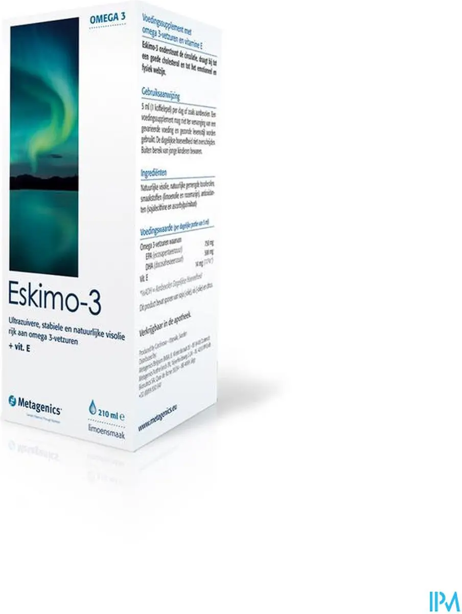 Metagenics Eskimo-3 Limoen Voedingssupplement 210ml