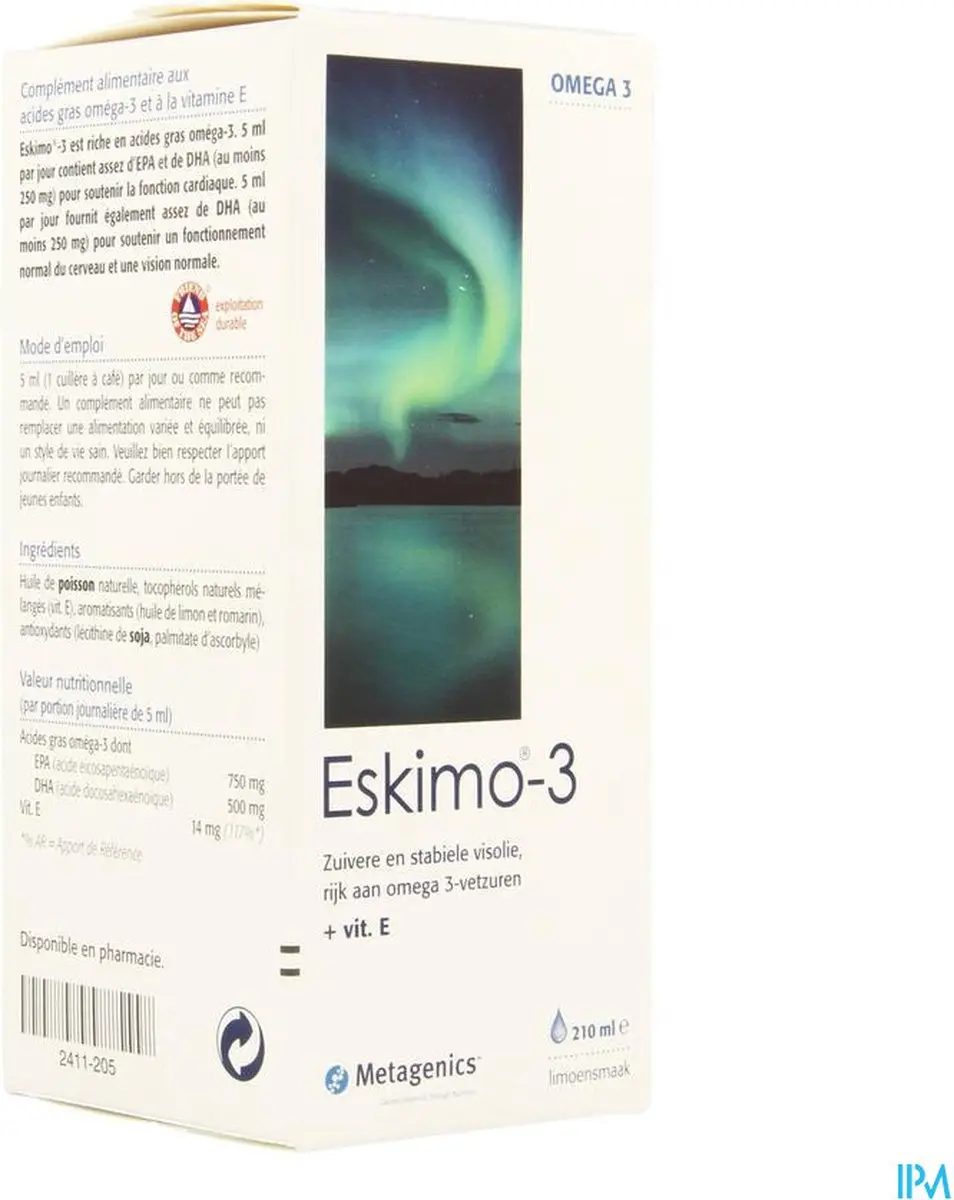 Metagenics Eskimo-3 Limoen Voedingssupplement 210ml